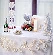 9' Pre-Lit White Berry Garland With Clear Lights
