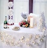 9' Pre-Lit White Berry Garland With Clear Lights