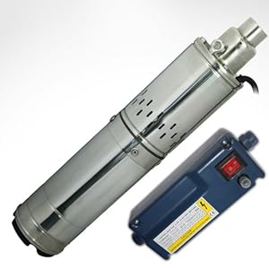 Tiefbrunnenpumpe Brunnenpumpe 1100W ca. 33 l/min inkl. Schaltbox & 12m