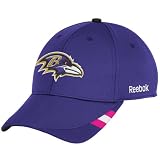 Reebok Baltimore Ravens Breast Cancer Awareness Coaches Structured Adjustable Hat Adjustable