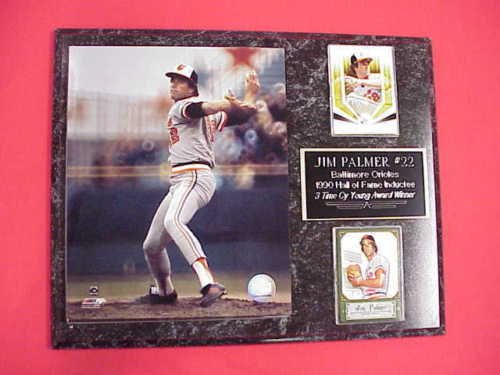Orioles Jim Palmer 2 Card Collector Plaque