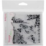 STAMP & STORE CLEAR STAMPS IN CLEAR STORAGE CASE-FLOURISH 4.5X5