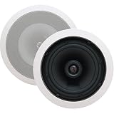 Athena AS-IC6 2-Way 6.5-Inch In-Ceiling Speakers, White (Pair)