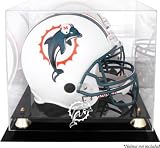 Miami Dolphins Golden Classic Helmet Display Case and Mirror Back