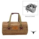 Texas Longhorns Verona Picnic Basket - Hunter Green