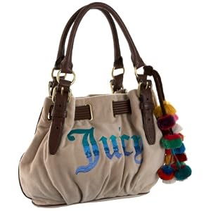 Juicy Couture Velour Ombre Juicy Medium Freestyle Tote,Desert,one size