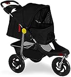 OxGord Pet Stroller Cat Dog 3-Wheel Walk Jogger Travel Folding Carrier Deluxe