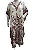 Ivory Caftan Dress Printed Kaftan Nightgown