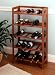 Kitchen & Housewares : Winsome 94521 Walnut Beechwood WINE RACK 25BTL FOLDING/STACKABLE