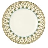 Lenox Colonial Bamboo Gold Banded Bone China 9-Inch Accent Plate
