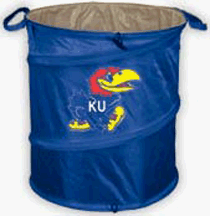 Kansas Jayhawks Collapsible Trash Can (Doubles as Cooler and Laundry Hamper) by Logo Chairs