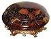 Monarch Butterfly design, round porcelain box - hand painted