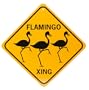 World Famous Sign 14725  Aluminum Flamingo Crossing Sign
