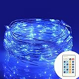 （モニコ）MONIKO イルミネーション 防水 コントローラー付 省エネ LED パーティー用電飾 メリクリスマス飾り ストリングライト 100球10ｍ (ブルー)