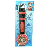 [ワンピース]ONE PIECE 腕時計 キッズ 回転ベゼル アロイダイバーウォッチ ルフィー OP10005 ブラック キッズ [正規輸入品]
