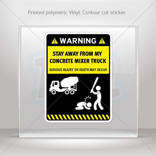 Decals Decal Funny Stay Away From My Concrete Mixer Truck Motorbike Durable Sports car 0400 XR429