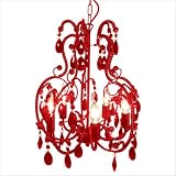 Klassik Kronleuchter Venezia in Rot