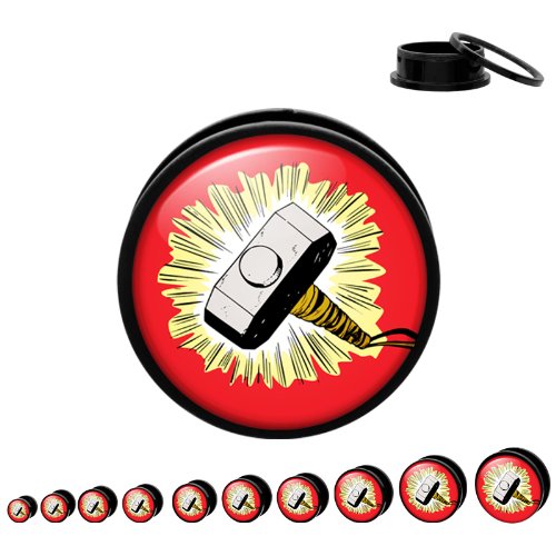  Marvel Comics Thor Threaded Acrylic Plugs - 1 pair