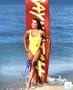 Stacy Kamano Signed 8x10 Baywatch w/Surfboard Nude