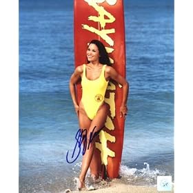 Stacy Kamano Signed 8x10 Baywatch w/Surfboard Nude