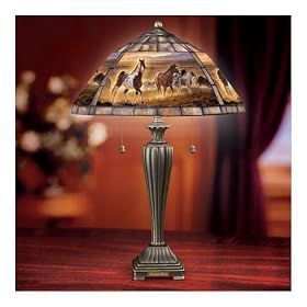 Forever Free Wildlife Art Stained Glass Table Lamp