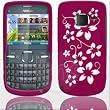 AIO Fonc� Rose Fleurs le style �tui en Silicone Housse Coque pour Nokia C3 + Protecteur d'Ecran