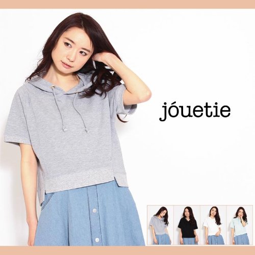 【jouetie(ジュエティ)】半袖ショート丈パーカー