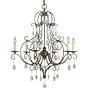 Murray Feiss F1902/6MBZ Chateau 6-Light Chandelier, Mocha Bronze with Prismatic Glass Crystals