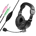 eForCity VOIP / SKYPE Hands-free Headset with Microphone, Black