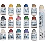 Jack Richeson Shiva Oil Paintstik, Mini Iridescent Assortment, Set of 16