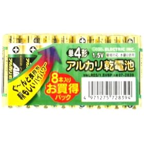 OHM �A���J�����d�r �P4 8P�~5�� OHMLR03/8S
