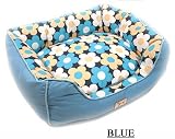 Pet Supplies : CIZL Flower Hills Bed Blue Medium