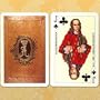 PLAYING CARDS/ROMANOV (2 Decks) [Made in Vienna, Austria. Dimensions: 3.5" x 2.5". 2 decks. Each set contains 52 satin-finish cards, displaying the portrait gallery of the Romanov dynasty. On the back of each card there is an image of the royal coat of arms] [The origin of playing cards is obscure - China and India are the two most likely sources - as is the meaning of their symbols. The earliest reference to cards in Europe occured in Italy in 1299. The 52-card deck is now standard throughout the world. Playing cards are used for a variety of games: bridge, preference (a Russian card game), and other things as well, such as magic tricks, telling fortunes, boardgames, and simply for building houses of cards]