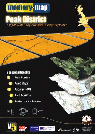 Memory-Map V5 Peak District OS 1:25,000