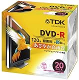 TDK Ͽ����DVD-R ���ʥ��������� 16��®�б� �ۥ磻�ȥ磻�ɥץ�󥿥֥� 20��ѥå� DR120PWC20UD