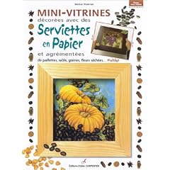 Mini-vitrines d�cor�es avec des serviettes en papier