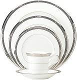 Noritake Chatelaine Platinum 20-Piece Dinnerware Place Setting, Service for 4