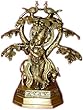 Fluting Krishna Statue Under Kadamba Tree Hindu God Sculpture 14"