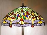 Dragonfly Stained Glass Tiffany Style Floor Lamp.