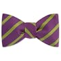Men's Balboa Stripe Freestyle Silk Bowtie by Bowties Unlimited in Purple