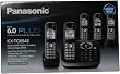 Panasonic KX-TG6545B DECT 6.0 PLUS Expandable Digital Cordless Phone with Answering System, Black, 5 Handsets