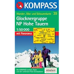 Glocknergruppe, Nationalpark Hohe Tauern: Wander-, Rad- und Skitourenkarte. Mit Panorama. GPS-genau. 1:50.000