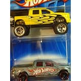 Hot Wheels Dodge Ram 1500 4x4 Yellow With Flames - 
