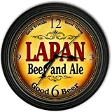 Lapan 's Beer and Ale Black Cascading Pub Style Wall Clock