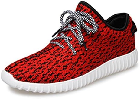 WULAODA Unisex Couple Fashion Sneakers Breathable Athletic Sports Shoes Redwomen 6.5(M)Us 38Eu