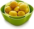 Double Two-piece Bowl Set to Hold Fruits, Nuts, Candies, Salads and More. Salad Bowl/snack Dish/serving Bowl Set. Colors Green + Yellow