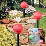 Set of 2 Red Solar Ball Light