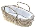 White Waffle Fabric Moses Basket
