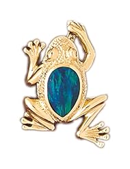 CleverEves 14K White Gold Created Opal Pendant 10 - Gram(s)