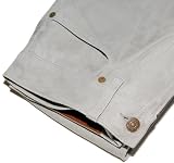 Polo Ralph Lauren Mens Suede Leather Grey Pants 30/34